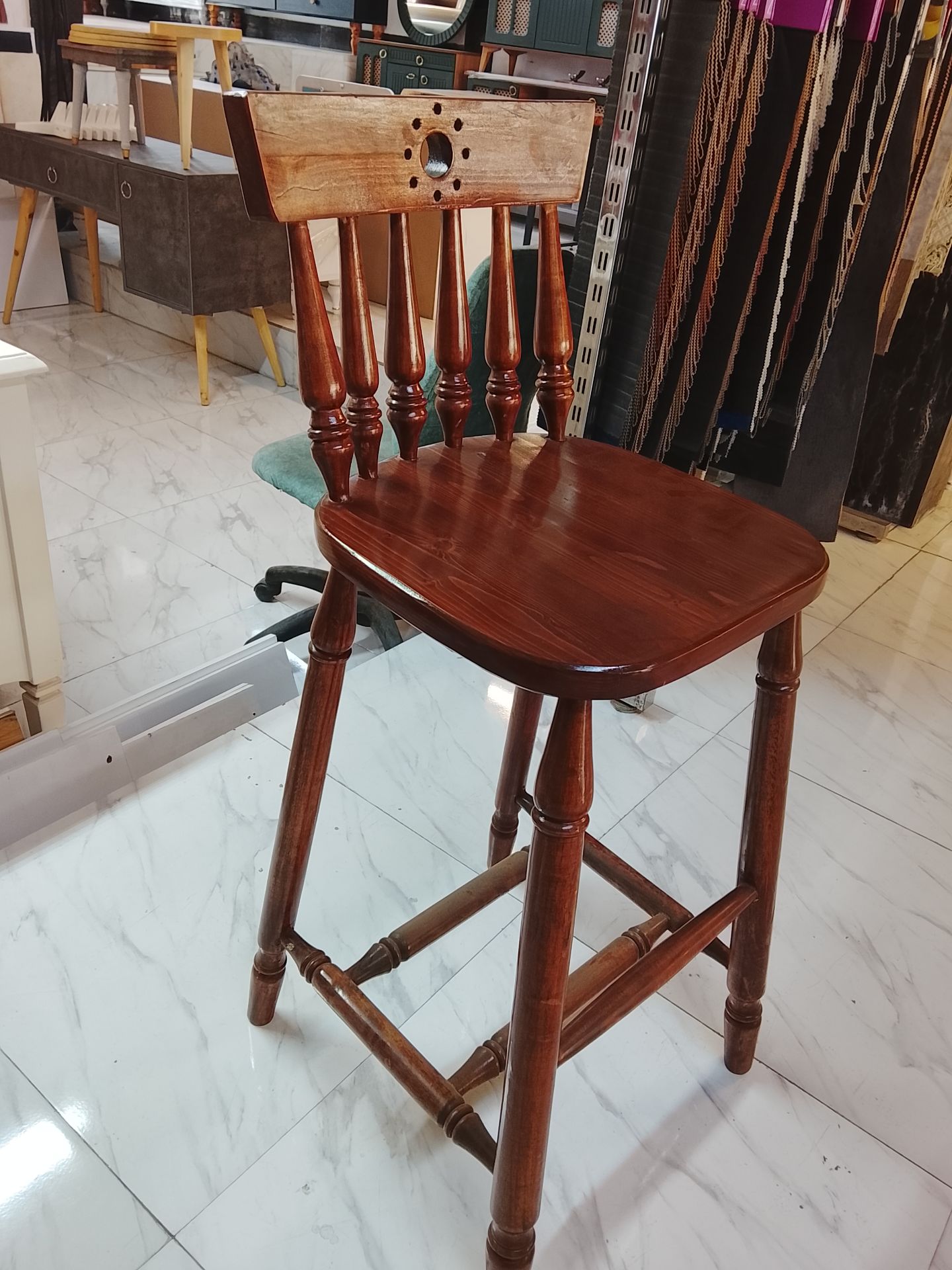 صندلی کانتر چوب راش ارتفاع 70