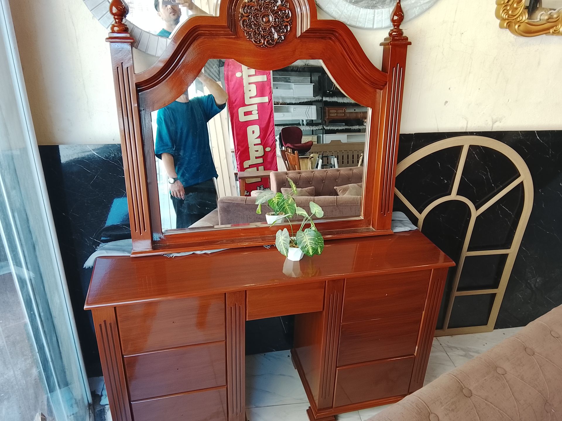 آیینه و کنسول طرح چوب تمام MDF
